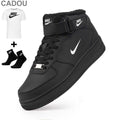 Ghete AF1 Imblanite, Negru, Piele Naturala