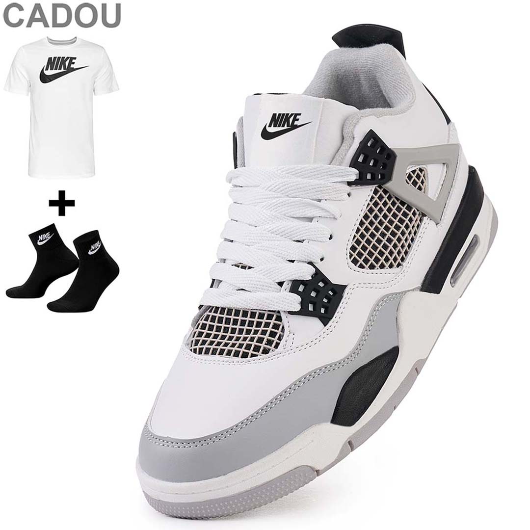 Ghete AJ Alb/Gri/Negru