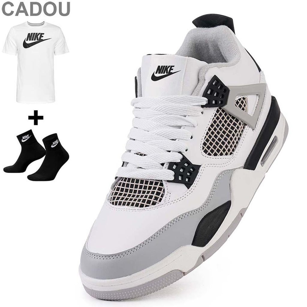 Ghete AJ Alb/Gri/Negru